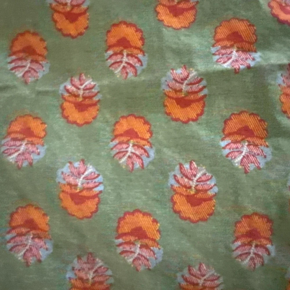 RARE Vintage Ralph Lauren Village‎ Mews Terrace Border Green Flat Sheet KING